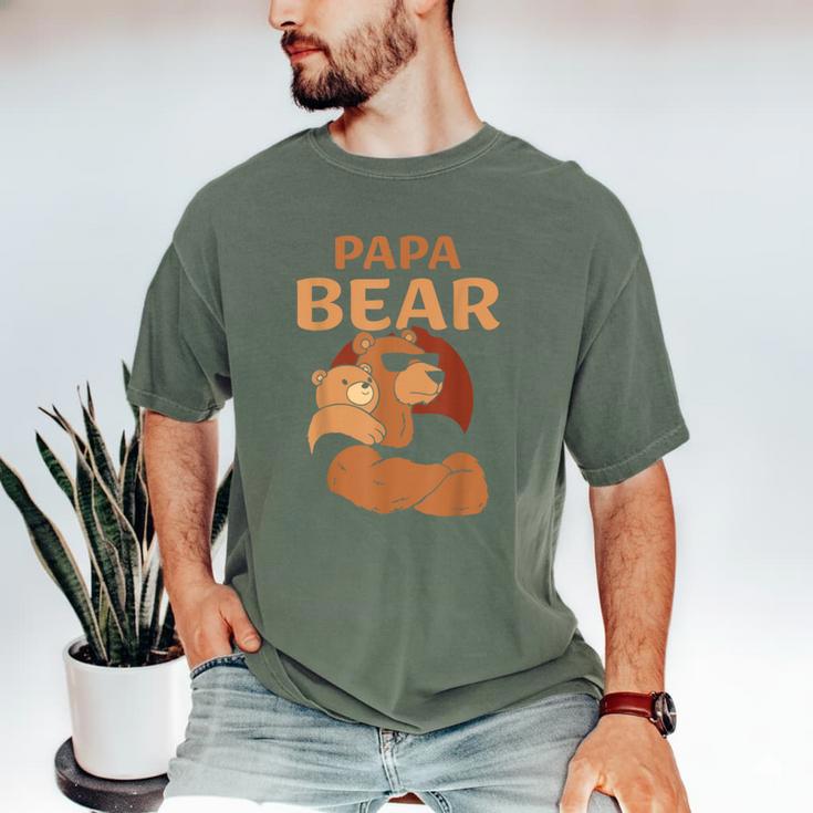 Papa Bear Bears Animal Pun Lover Dad Father Daddy Father's Men's Comfort Colors T-Shirt
