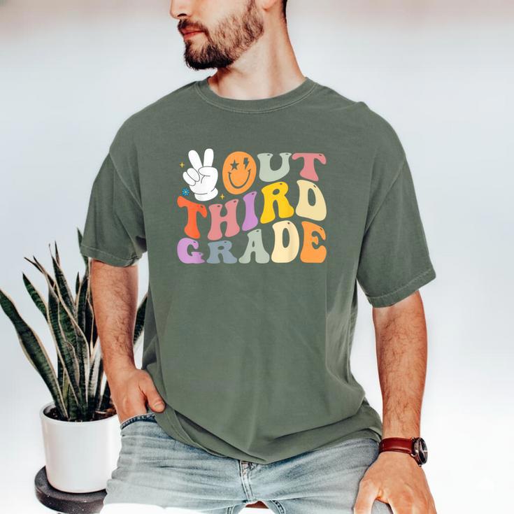 Peace Out Third 3rd Grade Graduation Graduate Class Of 2025 Men's Comfort Colors T-Shirt