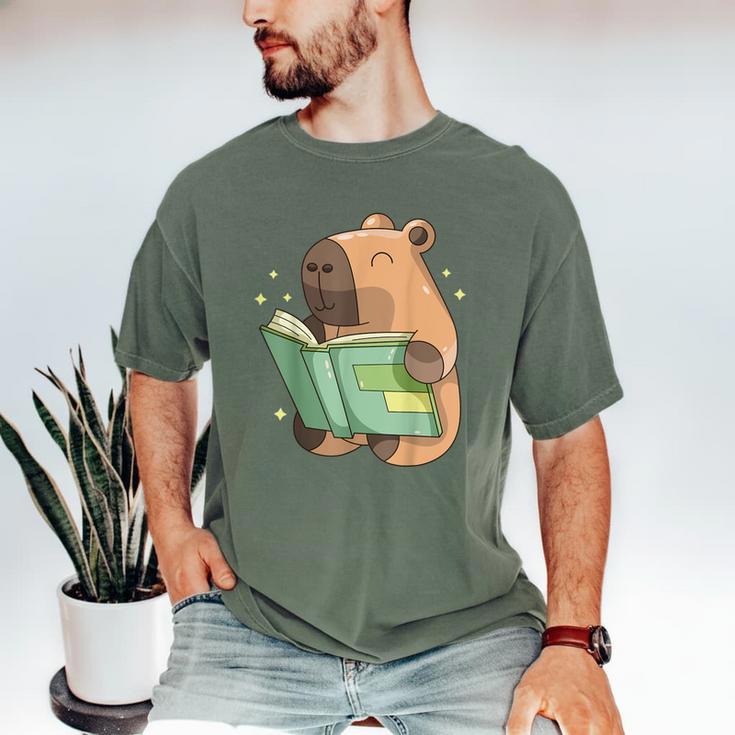 Pet Capybara Is Reading Library Capy Word Book Day Teacher Men Women Kids Men's Comfort Colors T-Shirt Pet Capybara Is Reading Library Capy Word Book Day Teacher Men Women Kids Men's Comfort Colors T-Shirt