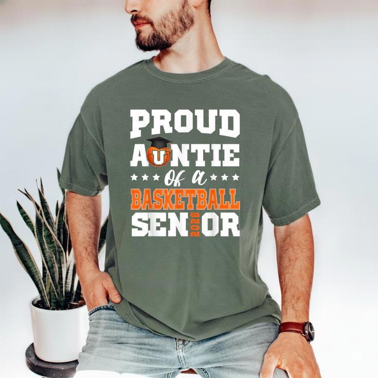 Proud Auntie Of a Basketball Senior 2026 Graduation Gifts Men's Comfort Colors T-Shirt