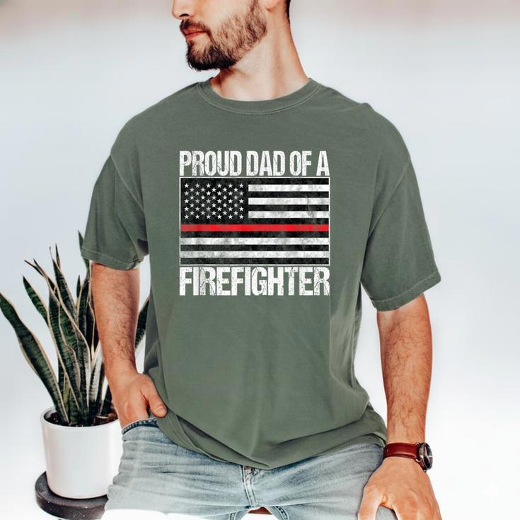 Proud Dad Of a Firefighter Fireman Parent Men's Comfort Colors T-Shirt
