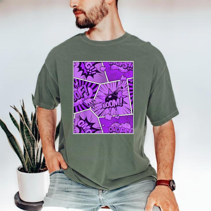 Purple Comic Book Purple Color Graphic Men's Comfort Colors T-Shirt