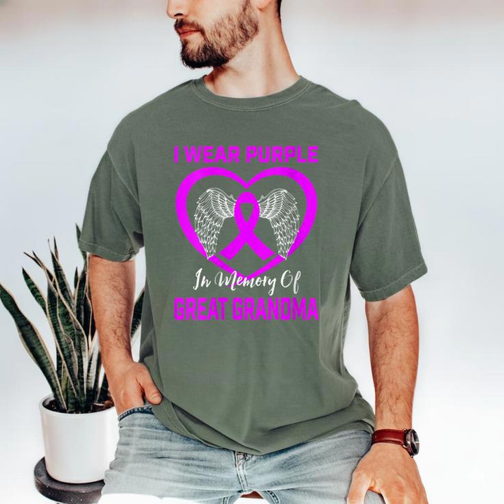 Purple In Memory Of Great Grandma Epilepsy Awareness Graphic Men's Comfort Colors T-Shirt