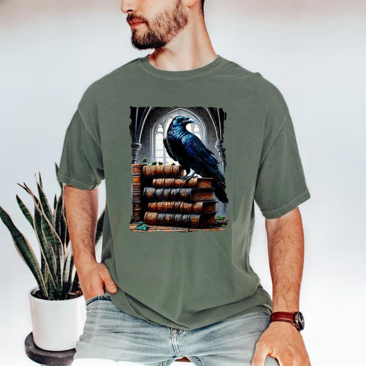Raven On A Stack Of Books Wisdom Of Odin Men's Comfort Colors T-Shirt