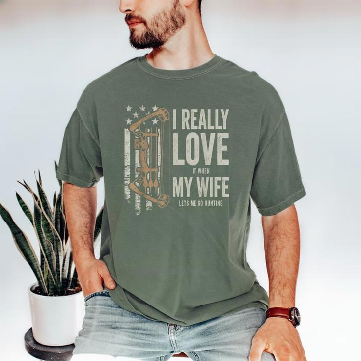 I Really Love It When My Wife Lets Me Go Hunting Dad Men's Comfort Colors T-Shirt I Really Love It When My Wife Lets Me Go Hunting Dad Men's Comfort Colors T-Shirt