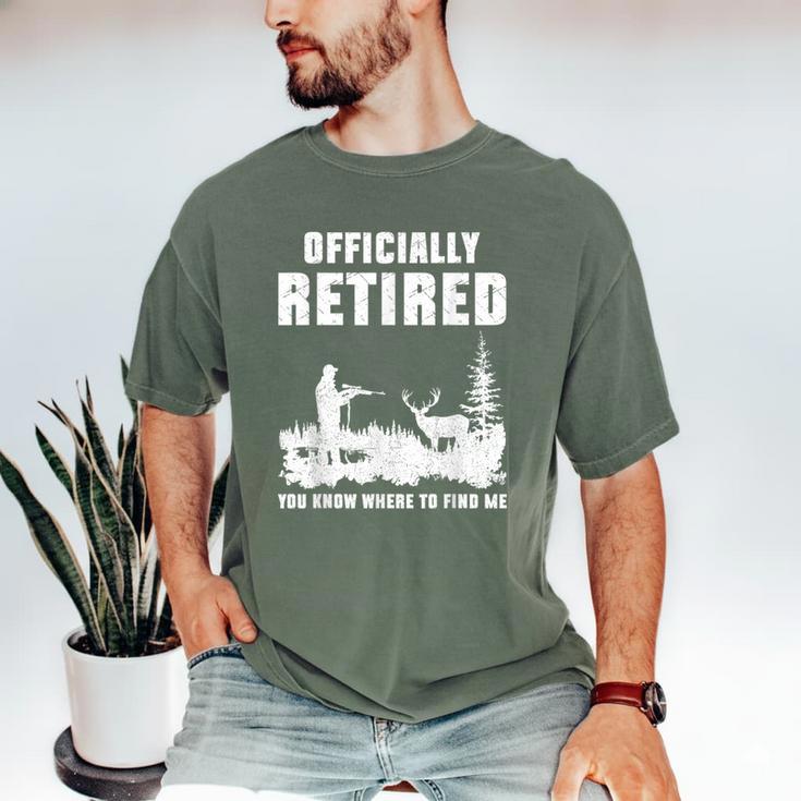 Retirement 2025 Retire Deer Hunting Retired For Dad Men's Comfort Colors T-Shirt