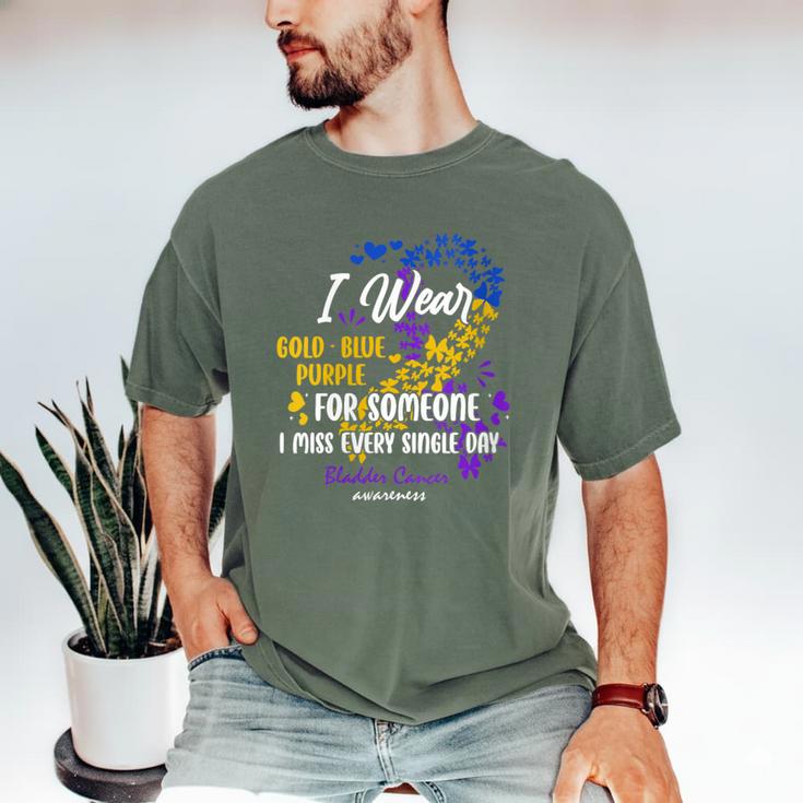 Ribbon Bladder Cancer Angel Support Memory Men's Comfort Colors T-Shirt