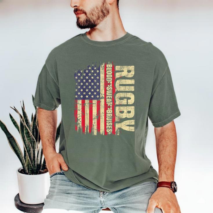 Rugby Blood Sweat Bruises Rugby Player Coach Dad Mom Men's Comfort Colors T-Shirt