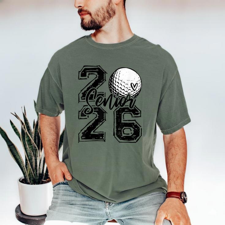 Senior 2026 Golf Player Heart Graduation Girls Teens Men's Comfort Colors T-Shirt