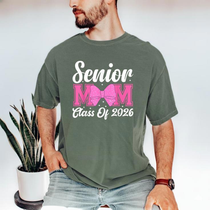 Senior Mom Class Of 2026 Pink Coquette Bow Graduation Men's Comfort Colors T-Shirt