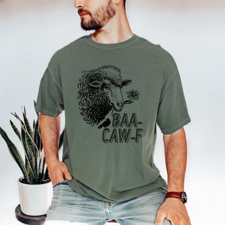 Sheep Baa Crow Caw Back Off Pun Tee For Introverts & Teens Men's Comfort Colors T-Shirt Sheep Baa Crow Caw Back Off Pun Tee For Introverts & Teens Men's Comfort Colors T-Shirt