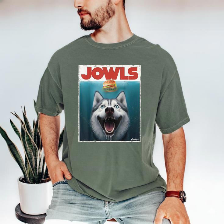 Siberian Husky Jowls Sled Dog Mom Top Alaskan Dog Dad Men's Comfort Colors T-Shirt