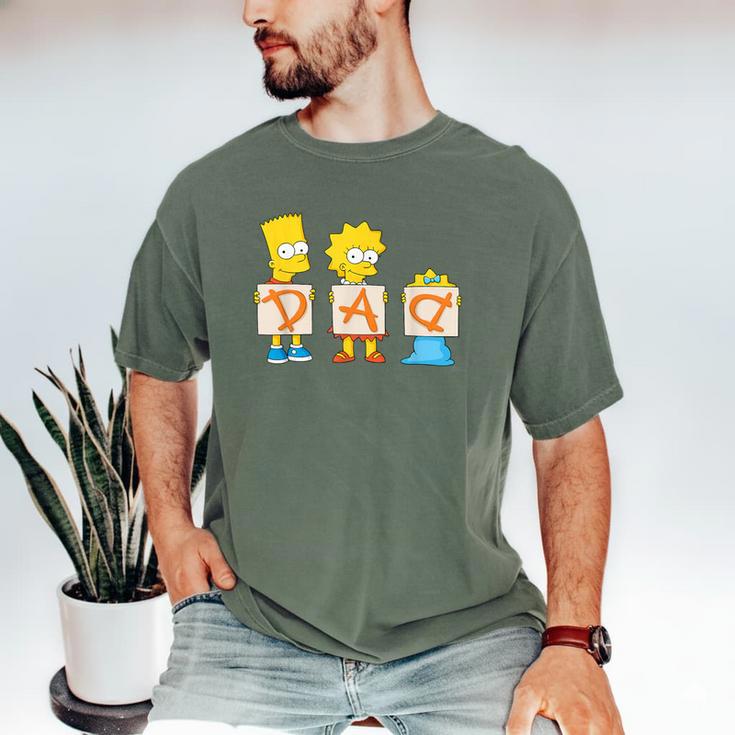 The Simpsons Father's Day Bart Lisa Maggie Dad Birthday Men's Comfort Colors T-Shirt The Simpsons Father's Day Bart Lisa Maggie Dad Birthday Men's Comfort Colors T-Shirt