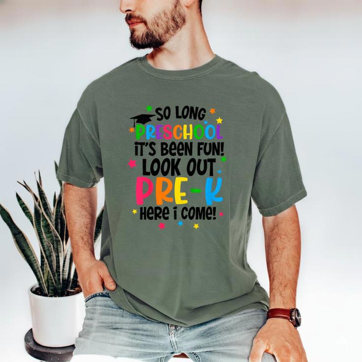 So Long Preschool Pre-K Here I Come Graduation Men's Comfort Colors T-Shirt