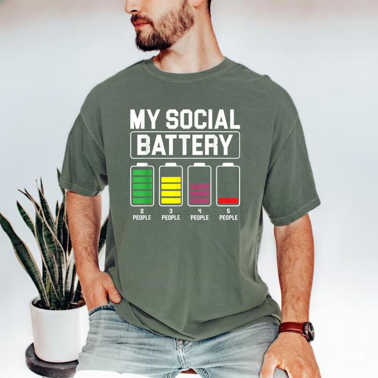 My Social Battery Introverted Low Energy Antisocial Men's Comfort Colors T-Shirt My Social Battery Introverted Low Energy Antisocial Men's Comfort Colors T-Shirt