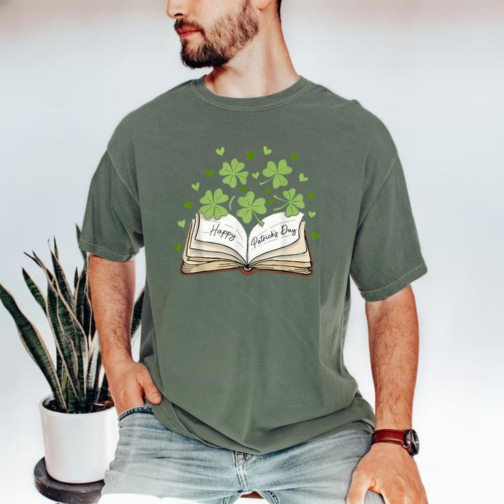 St Patricks Day Book Lover Librarian Reading Saint Pattys Men's Comfort Colors T-Shirt