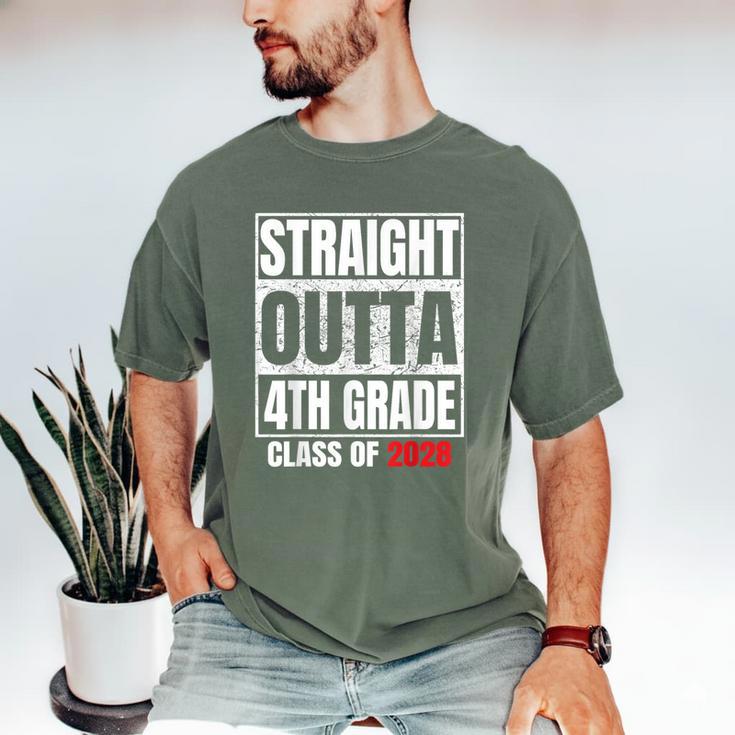 Straight Outta 4th Grade Graduation Class 2028 Fourth Grade Men's Comfort Colors T-Shirt