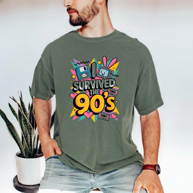 I Survived The 90s – Cute Retro Cartoon Nostalgia Men's Comfort Colors T-Shirt