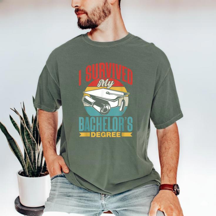 I Survived My Bachelor's Degree Party Bachelor Graduation Men's Comfort Colors T-Shirt