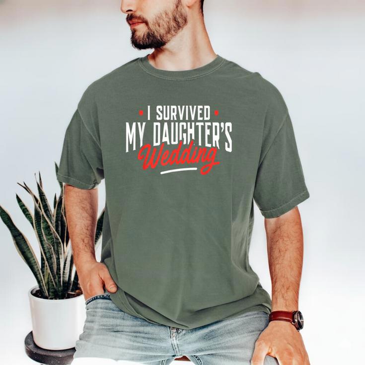 I Survived My Daughter's Wedding Father Of The Bride Dad Men's Comfort Colors T-Shirt