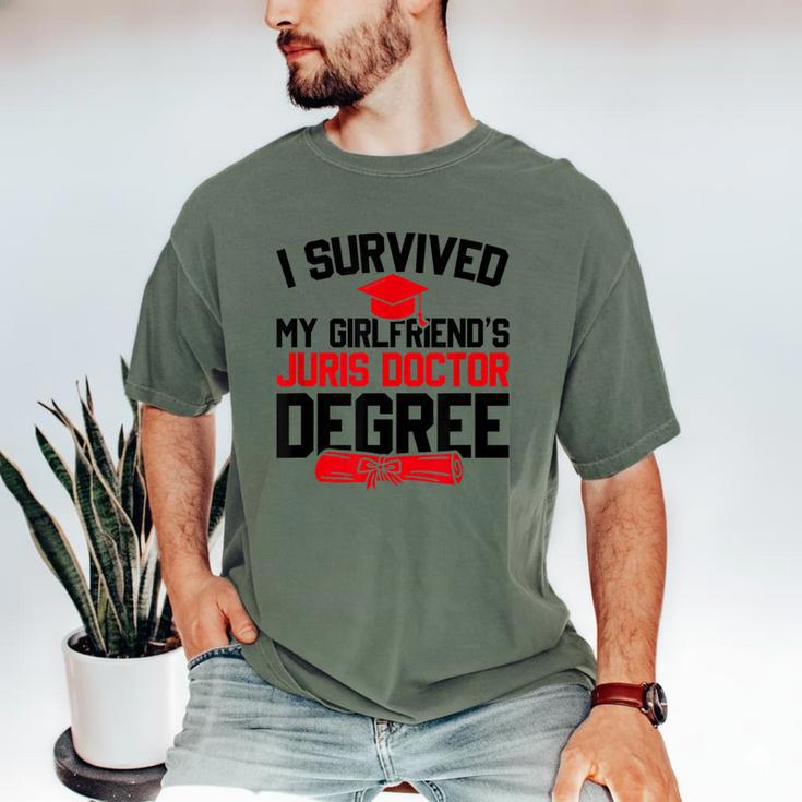 I Survived My Girlfriend's Juris Doctor Degree Graduation Men's Comfort Colors T-Shirt