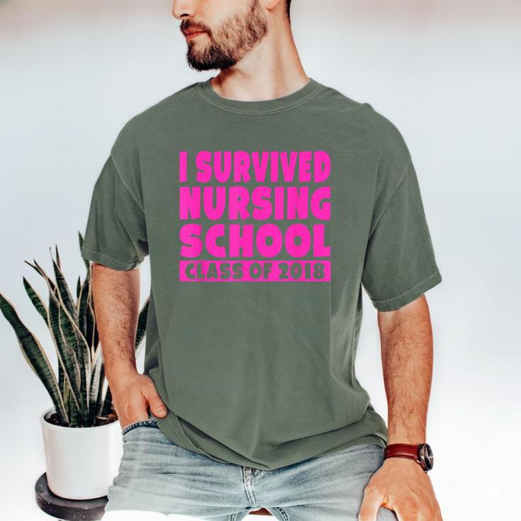 I Survived Nursing School Class Of 2018 Graduation Shirt Men's Comfort Colors T-Shirt