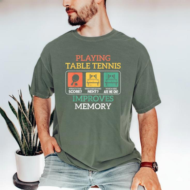 Table Tennis Impoves Memory Funny Ping Pong Men's Comfort Colors T-Shirt Table Tennis Impoves Memory Funny Ping Pong Men's Comfort Colors T-Shirt