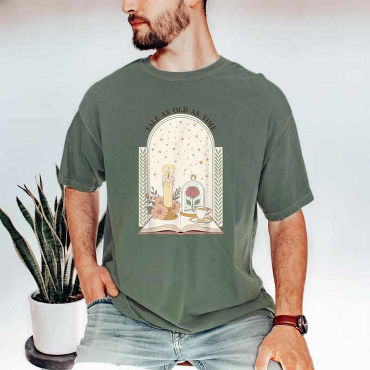 Tale As Old As Time Rose Candle And Book Men's Comfort Colors T-Shirt