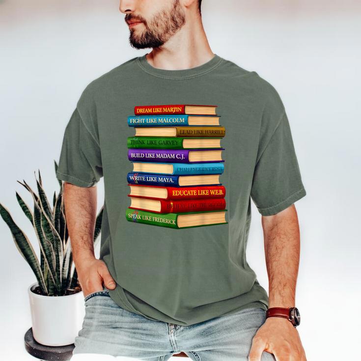 History Month Educated Black Leaders Reading Books Men's Comfort Colors T-Shirt History Month Educated Black Leaders Reading Books Men's Comfort Colors T-Shirt
