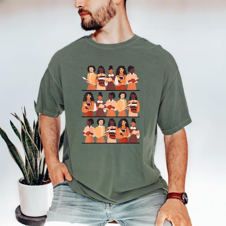 History Month Educated Black Women Girls Reading Books Men's Comfort Colors T-Shirt