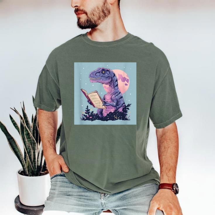Trex Reading Book Dinosaur Men's Comfort Colors T-Shirt Trex Reading Book Dinosaur Men's Comfort Colors T-Shirt