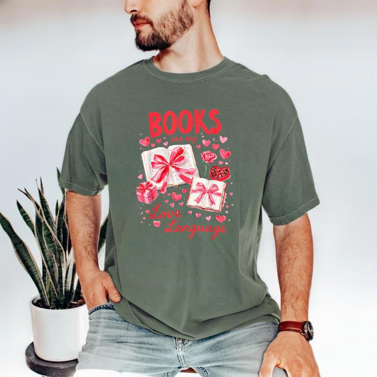 Valentines Book Lover Romance Books Are My Love Language Men's Comfort Colors T-Shirt Valentines Book Lover Romance Books Are My Love Language Men's Comfort Colors T-Shirt