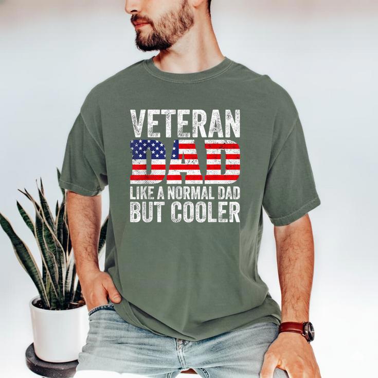 Veteran Dad Like A Normal Dad But Cooler American Flag Men's Comfort Colors T-Shirt