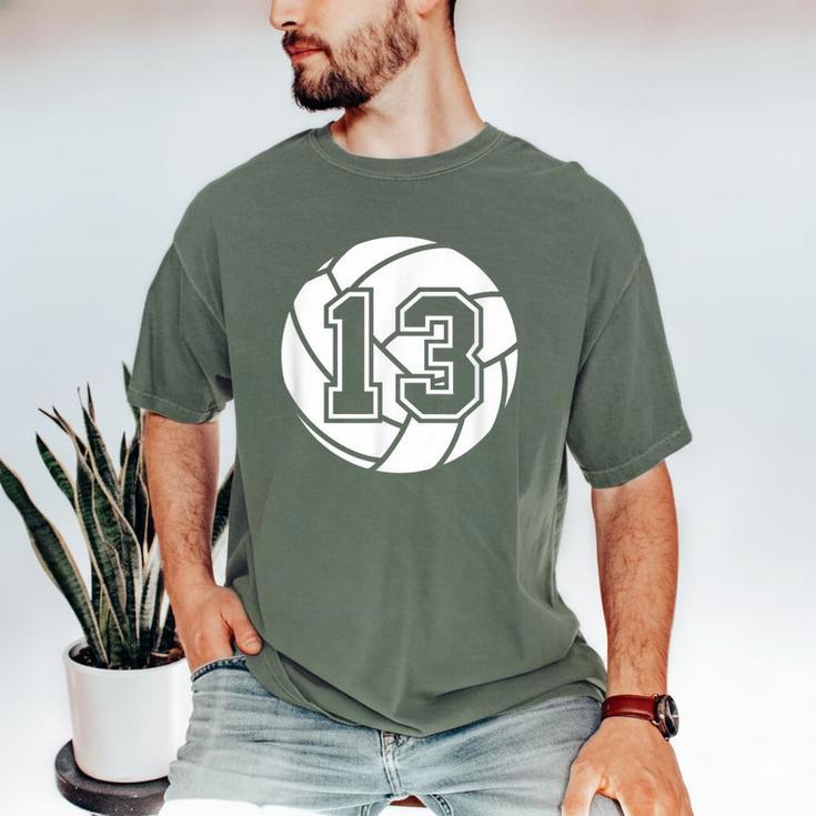 Volleyball Player 13 Volleyball Mom Dad Jersey Number 13 Men's Comfort Colors T-Shirt