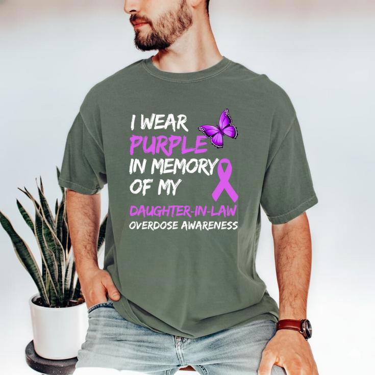 I Wear Purple In Memory Of My Daughter-In-Law Overdose Men's Comfort Colors T-Shirt I Wear Purple In Memory Of My Daughter-In-Law Overdose Men's Comfort Colors T-Shirt