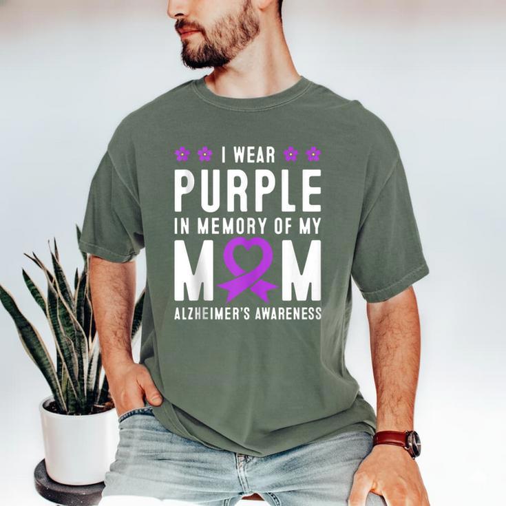 I Wear Purple In Memory Of My Mom Alzheimer's Awareness Day Men's Comfort Colors T-Shirt I Wear Purple In Memory Of My Mom Alzheimer's Awareness Day Men's Comfort Colors T-Shirt