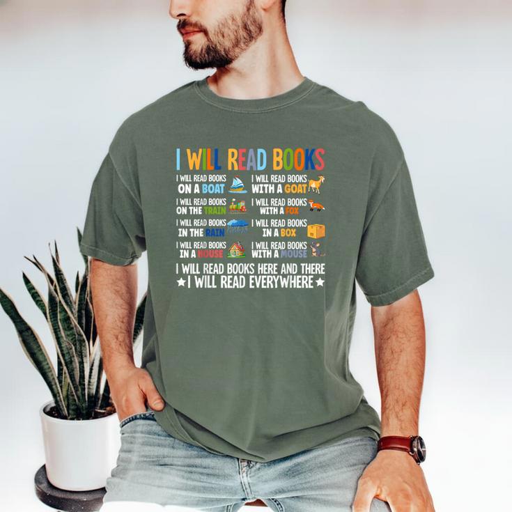 I Will Read Books On A Boat Fun Reading Lover Men's Comfort Colors T-Shirt I Will Read Books On A Boat Fun Reading Lover Men's Comfort Colors T-Shirt