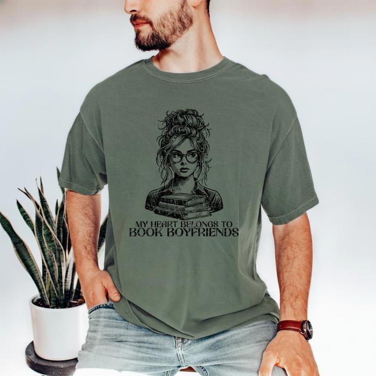 Book Lover Bent Over a Book Men's Comfort Colors T-Shirt