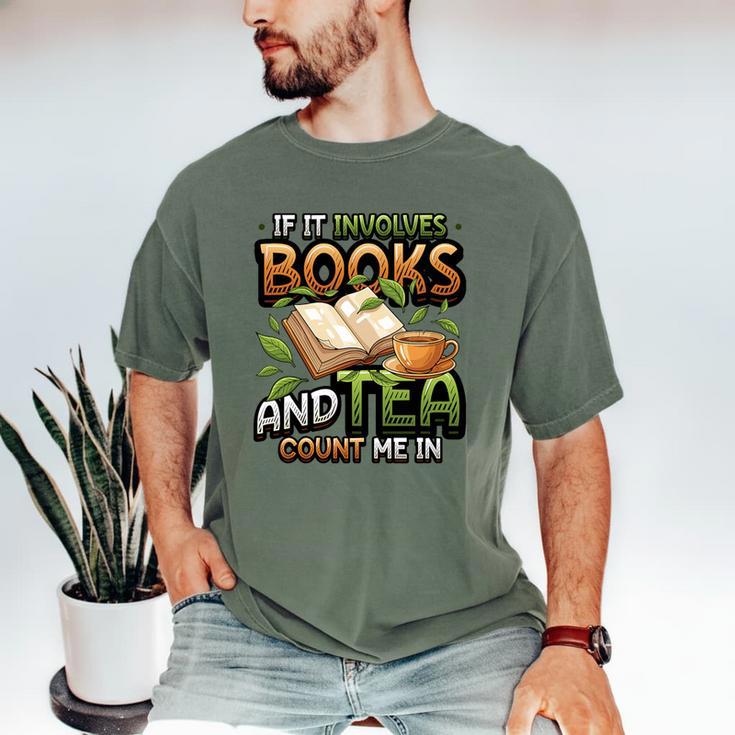Bookworm If It Involves Books And Tea Lover Reading Premium Tri-Blend Men's Comfort Colors T-Shirt