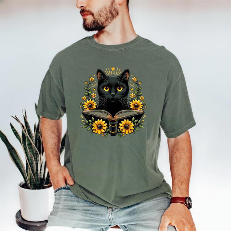 Cat For Women Book Lover Cute Cat And Book Men's Comfort Colors T-Shirt