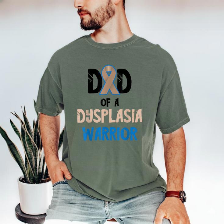 Dad Of A Hip Dysplasia Warrior Beige Blue Hip Dysplasia Men's Comfort Colors T-Shirt