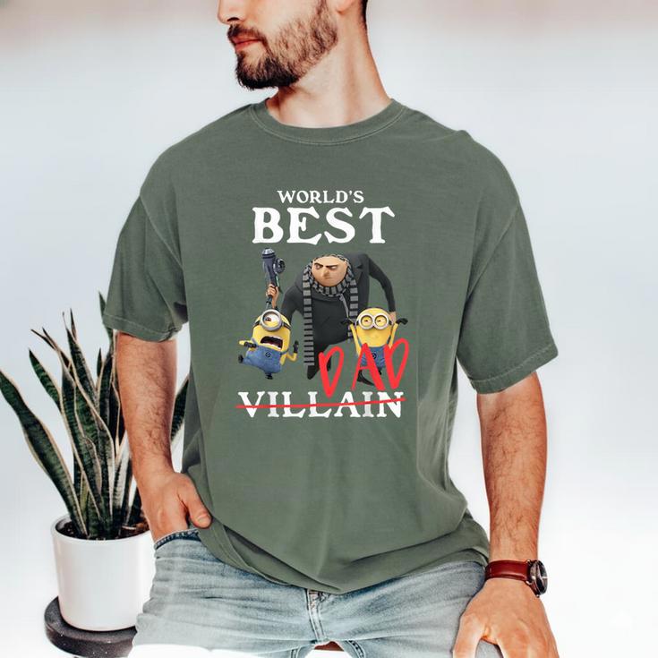 Despicable Me Minions Father's Day World's Best Dad Villain Men's Comfort Colors T-Shirt