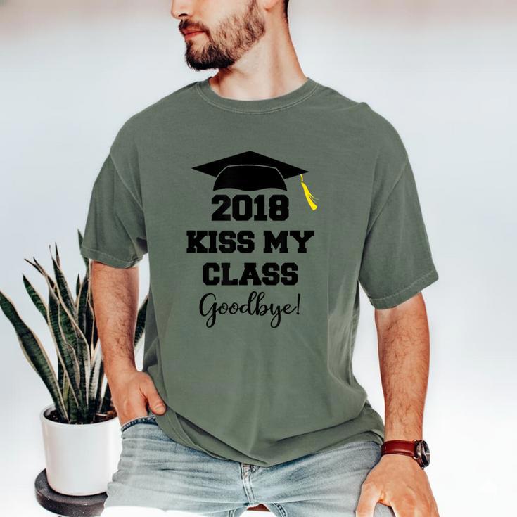 Graduation T Shirt Kiss My Class 2018 Goodbye Men's Comfort Colors T-Shirt