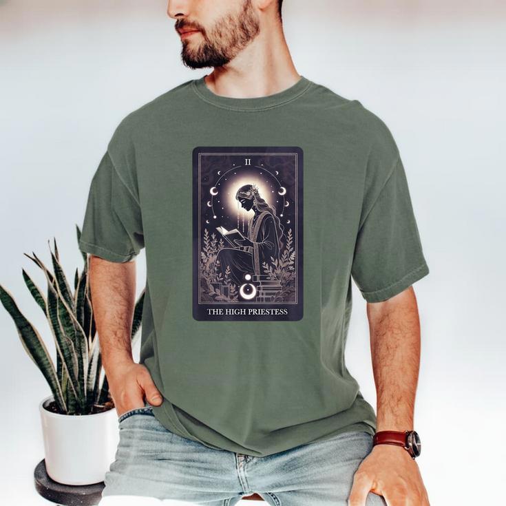 High Priestess Tarot Art Celestial Mystic Book Lover Men's Comfort Colors T-Shirt