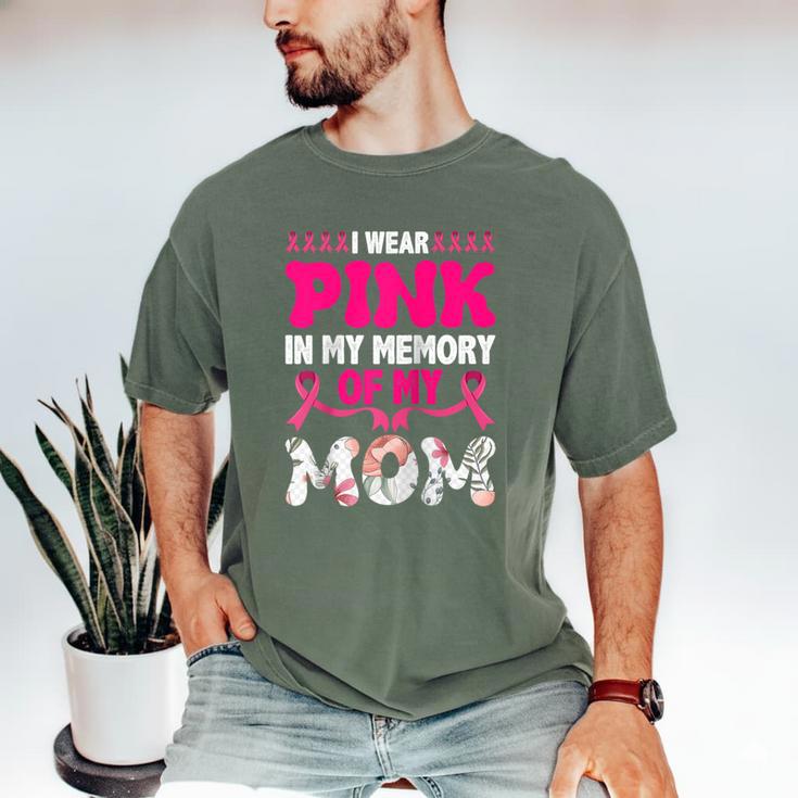 Honoring Mom I Wear Pink In My Memory Of My Mom Raglan Baseball Tee Men's Comfort Colors T-Shirt