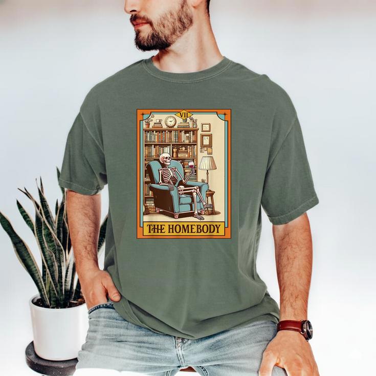 Introvert Homebody Awkward Skeleton The Homebody Tarot Card Men's Comfort Colors T-Shirt