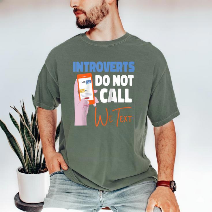 We Just Text Introvert For Quiet People Raglan Baseball Tee Men's Comfort Colors T-Shirt