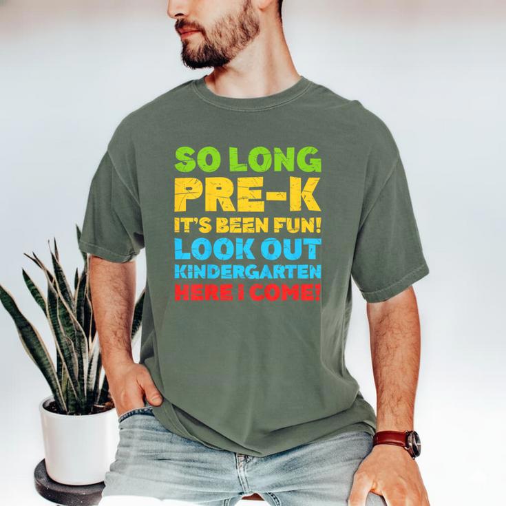 Kids So Long PRE-K It's Been Fun Shirt Boy Girl Graduation Men's Comfort Colors T-Shirt