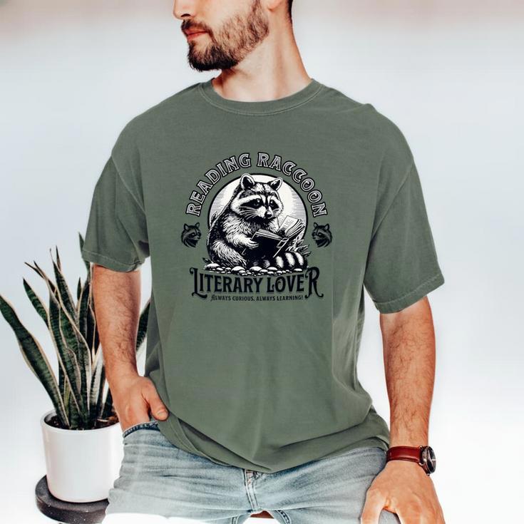 Literary Lover Reading Raccoon Books Premium Men's Comfort Colors T-Shirt