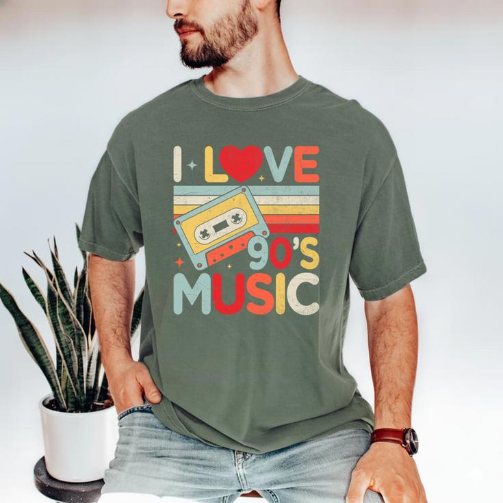 I Love 90's Music Retro Style Nostalgia Cassette 1990s Party Premium Tri-Blend Men's Comfort Colors T-Shirt